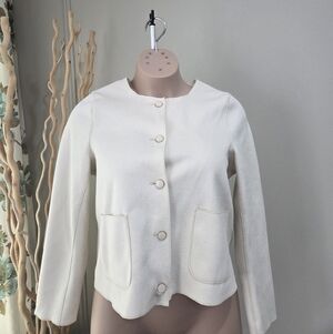 NWT Bagatelle Collection Elegant White Women's Blazer Soft  Sz.L Unlined